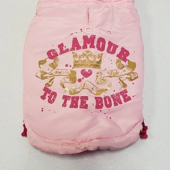 Simply Dog Pink Faux Fur Coat Glamour to the Bone NWOT Size Small - Picture 6 of 10